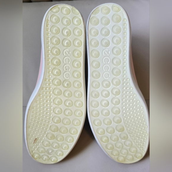 ECCO Women’s SOFT Size 7 Woven Slip On Leather Sneaker Walking Shoe Size 6 PINK - Picture 10 of 12